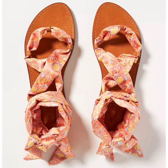 Anthropologie Vera Scarf Gladiator Sandals NWT SIZE 10 - Picture 2 of 15